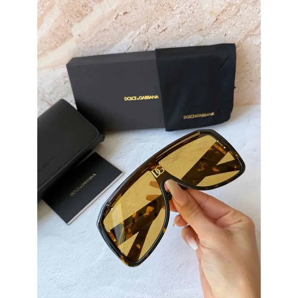 NEW Dolce & Gabbana DG6205 Brown Visor Sunglasses $425